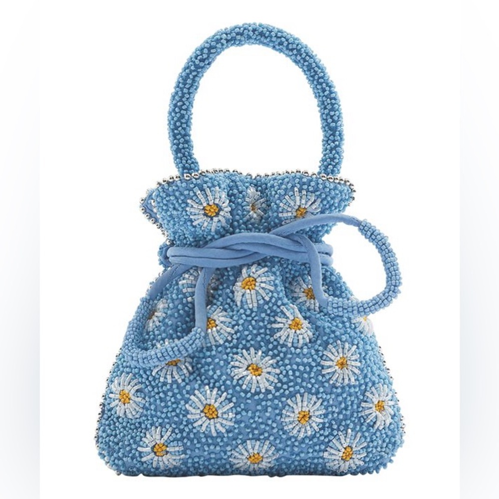 ZARA BEADED MINI BUCKET BAG